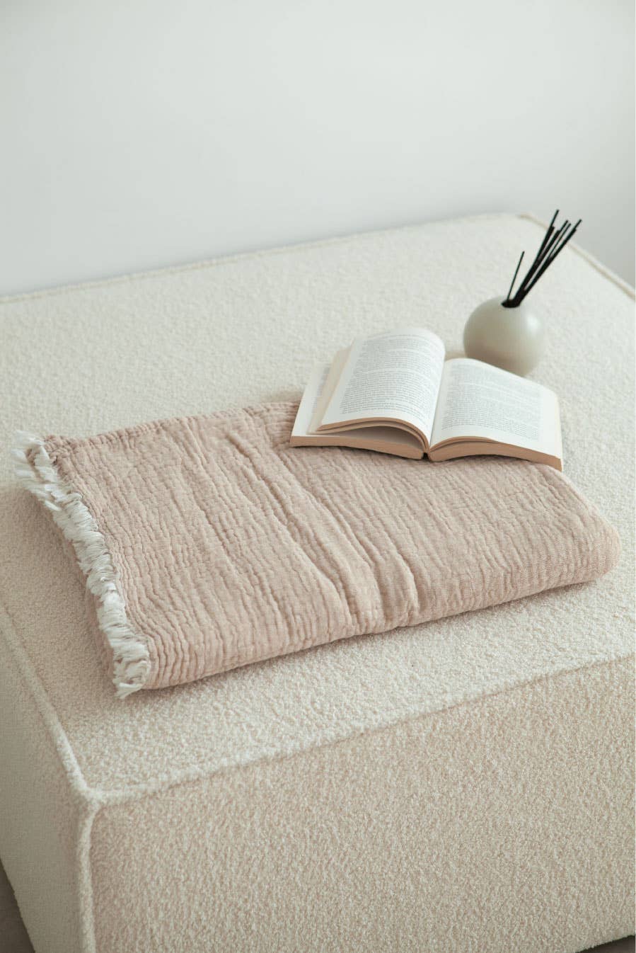 Musselin-Decke | beige