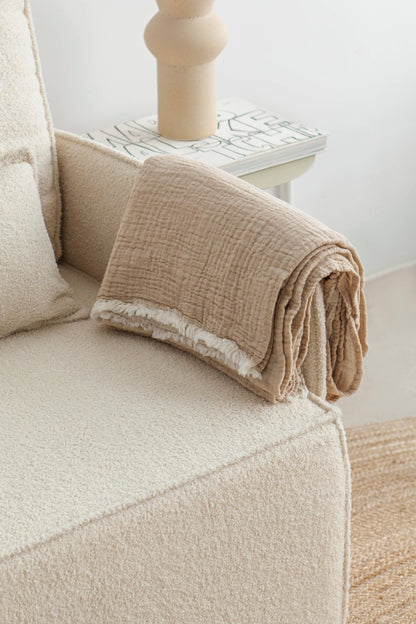 Musselin-Decke | beige